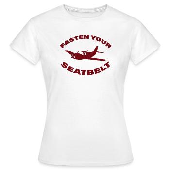 JEÛNER VOTRE CEINTURE DE SÉCURITÉ - T-shirt Femme - blanc - Devant - AI Model Female 172 dark (172cm)