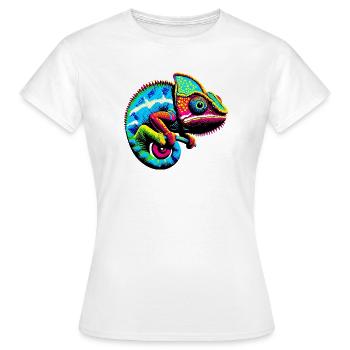 Caméléon - T-shirt Femme - blanc - Devant - AI Model Female 172 dark (172cm)
