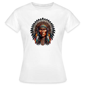 Amérindien Américain - T-shirt Femme - blanc - Devant - AI Model Female 172 dark (172cm)