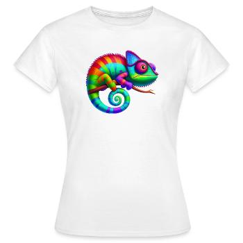 Chamäleon - Frauen T-Shirt - Weiß - Vorne - AI Model Female 172 dark (172cm)