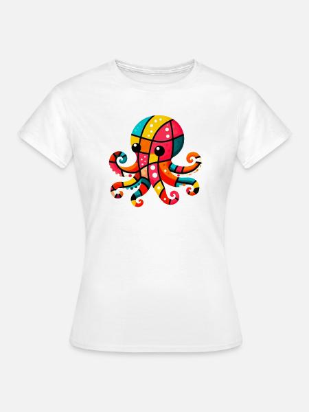 Krake - Frauen T-Shirt - Weiß