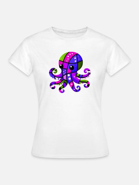 Krake - Frauen T-Shirt - Weiß