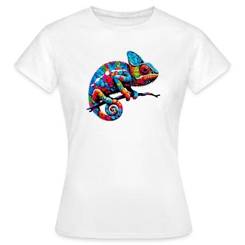Caméléon - T-shirt Femme - blanc - Devant - AI Model Female 172 dark (172cm)