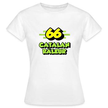 Catalan râleur - T-shirt Femme - blanc - Devant - AI Model Female 172 dark (172cm)