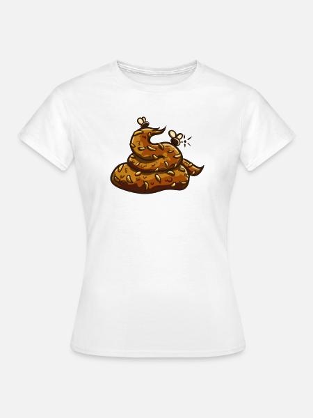 Kackehaufen Uahaha! - Frauen T-Shirt - Weiß