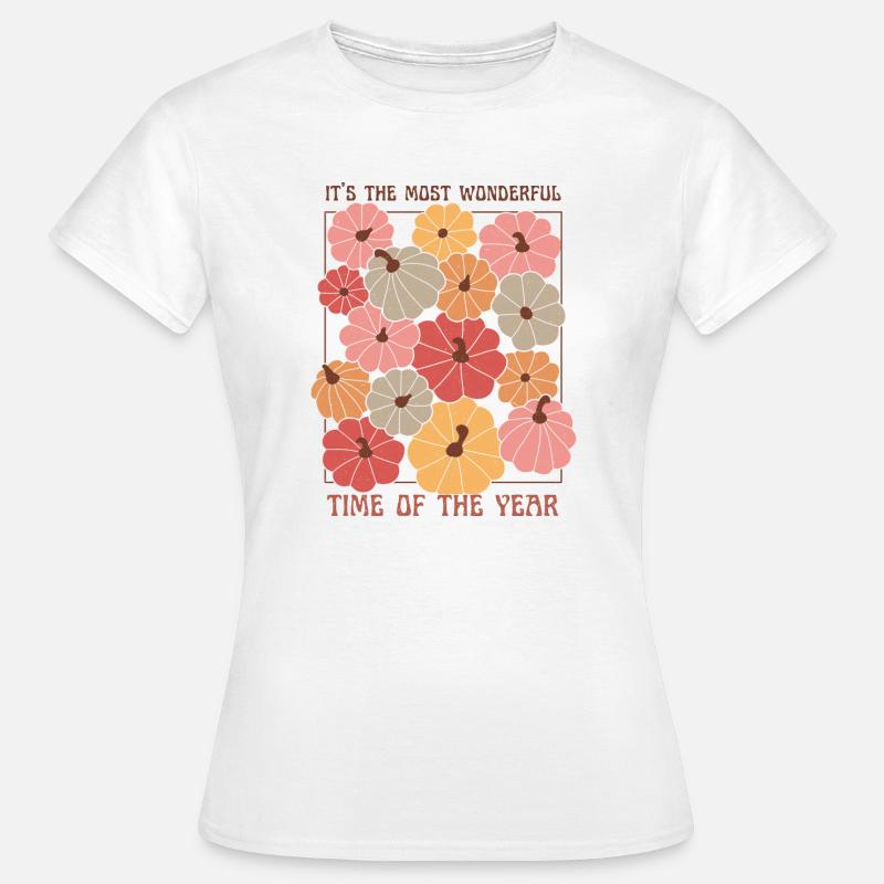 Colorful Pumpkin Patch Fall quote - Women's T-Shirt - white