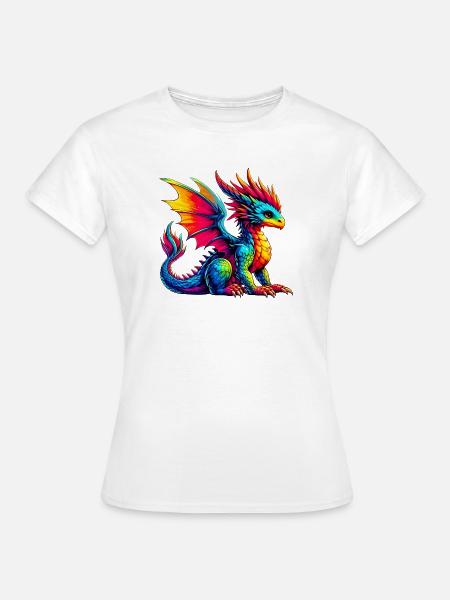 Drache - Frauen T-Shirt - Weiß