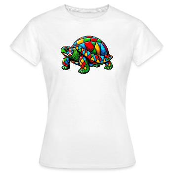 Arlequin Tortue - T-shirt Femme - blanc - Devant - AI Model Female 172 dark (172cm)