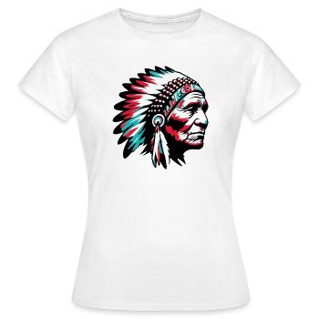 American Indian American - Women's T-Shirt - white - Front - AI Model Female 172 dark (172cm)