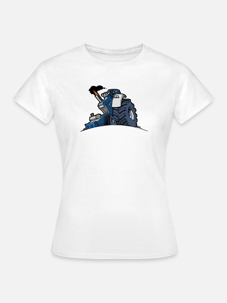 1293 DRAWSMALL BLAU - Frauen T-Shirt - Weiß