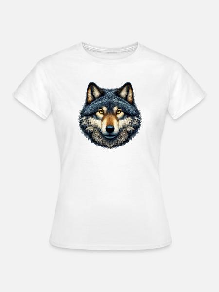 Wolf - Frauen T-Shirt - Weiß