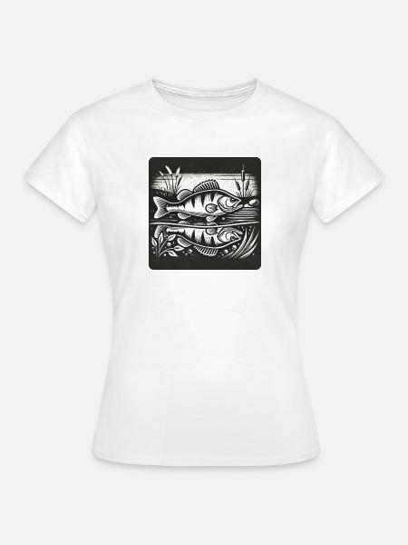 Barsch Raubfisch Design - Frauen T-Shirt - Weiß
