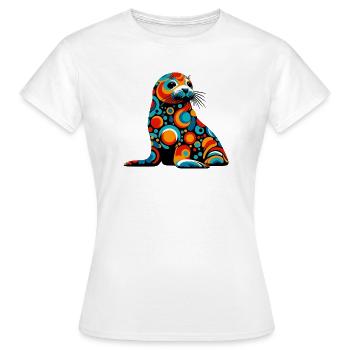 Siegel - Frauen T-Shirt - Weiß - Vorne - AI Model Female 172 dark (172cm)