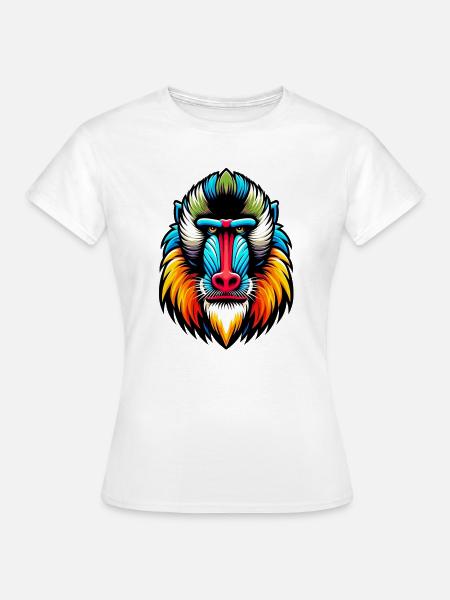 Mandrill-Affe - Frauen T-Shirt - Weiß
