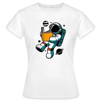 Lire astronaute : apprendre en apesanteur - T-shirt Femme - blanc - Devant - AI Model Female 172 dark (172cm)