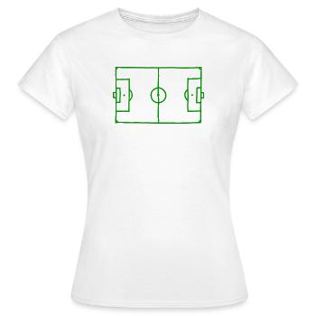 Fußballfeld - Frauen T-Shirt - Weiß - Vorne - AI Model Female 172 dark (172cm)