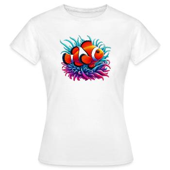 Poisson-clown - T-shirt Femme - blanc - Devant - AI Model Female 172 dark (172cm)