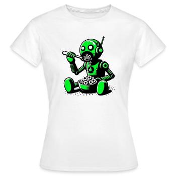 Außerirdischer außerirdischer Roboter - Frauen T-Shirt - Weiß - Vorne - AI Model Female 172 dark (172cm)