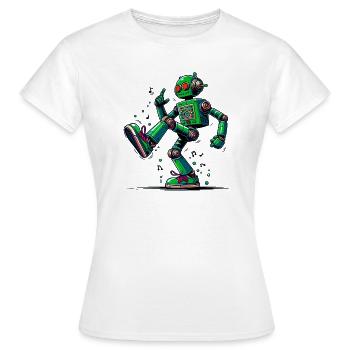 Außerirdischer außerirdischer Roboter tanzt - Frauen T-Shirt - Weiß - Vorne - AI Model Female 172 dark (172cm)