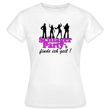 Schlager Party, Schlager Musik, je trouve ça cool - T-shirt Femme - blanc - Devant - AI Model Female 172 dark (172cm)