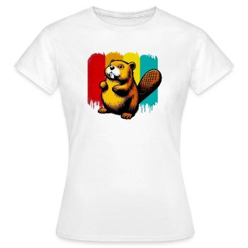 Bieber - Frauen T-Shirt - Weiß - Vorne - AI Model Female 172 dark (172cm)