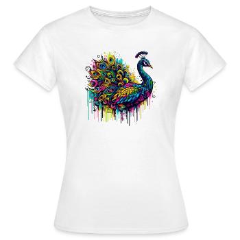 Paon - T-shirt Femme - blanc - Devant - AI Model Female 172 dark (172cm)
