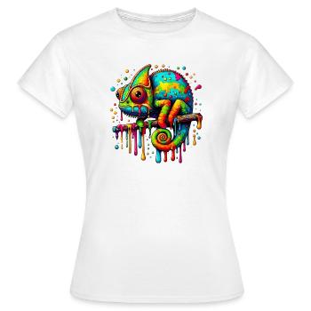 Caméléon - T-shirt Femme - blanc - Devant - AI Model Female 172 dark (172cm)