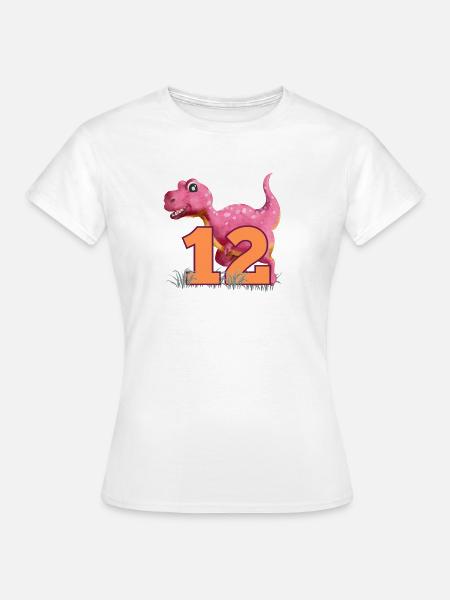 Nr.12 Dino - Frauen T-Shirt - Weiß