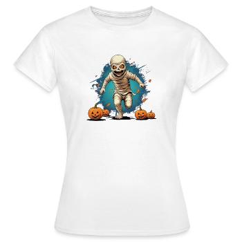 Momie d’Halloween - T-shirt Femme - blanc - Devant - AI Model Female 172 dark (172cm)