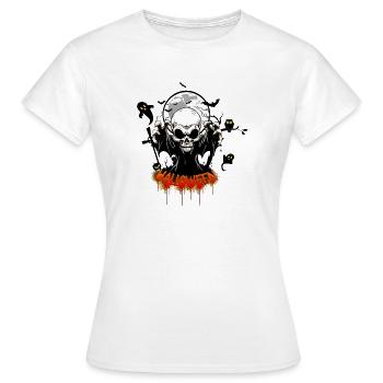 Skull with sharp teeth - Women's T-Shirt - white - Front - AI Model Female 172 dark (172cm)