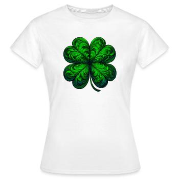 Trèfle à quatre feuilles - T-shirt Femme - blanc - Devant - AI Model Female 172 dark (172cm)