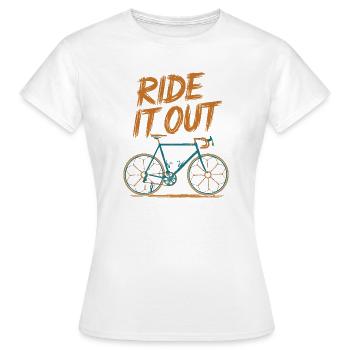 Ausfahrt Fahrrad Illustration - Frauen T-Shirt - Weiß - Vorne - AI Model Female 172 dark (172cm)