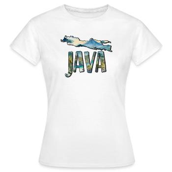 Aquarell Landkarte Java - Frauen T-Shirt - Weiß - Vorne - AI Model Female 172 dark (172cm)