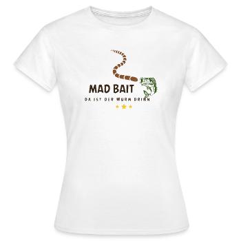 Fou Appât : Ver dans l’appât - T-shirt Femme - blanc - Devant - AI Model Female 172 dark (172cm)