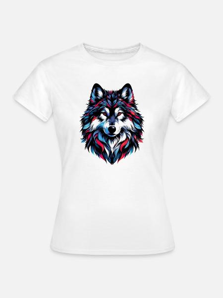 Wolf - Frauen T-Shirt - Weiß