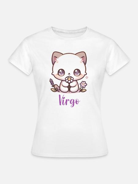 Süße Virgo Sternzeichen Astrologie Geschenk - Frauen T-Shirt - Weiß