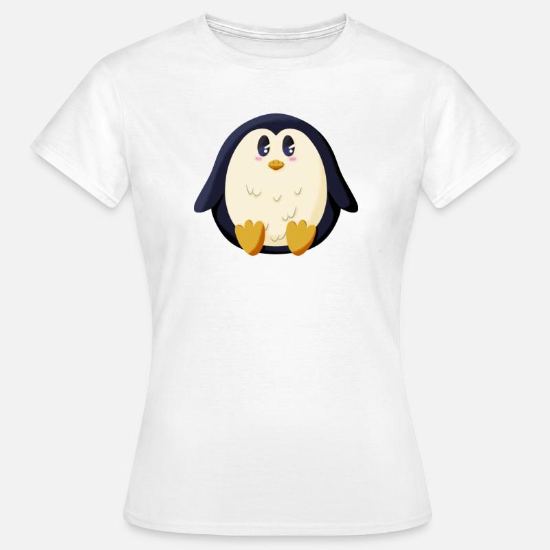 Pingüino regordete - Dame-T-shirt - hvid