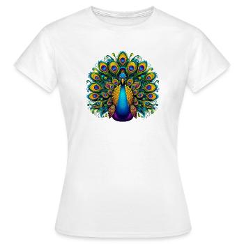 Paon - T-shirt Femme - blanc - Devant - AI Model Female 172 dark (172cm)