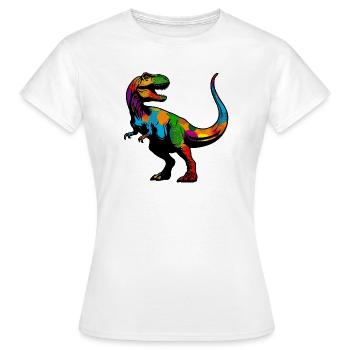 Dinosaur - Women's T-Shirt - white - Front - AI Model Female 172 dark (172cm)
