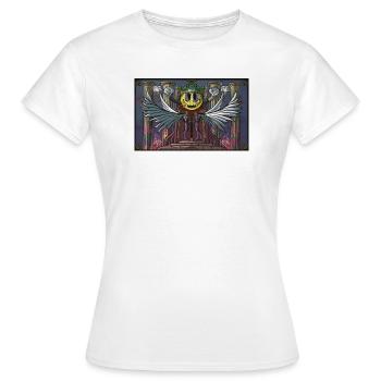 Trône du Chaos - Cartoon Royalty - T-shirt Femme - blanc - Devant - AI Model Female 172 dark (172cm)
