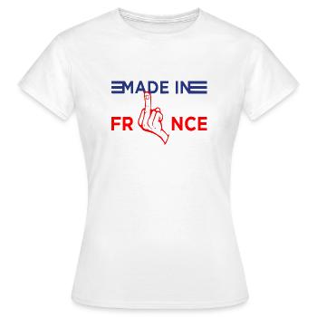 Made in France - Women's T-Shirt - white - Front - AI Model Female 172 dark (172cm)