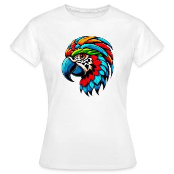 Perroquet arlequin - T-shirt Femme - blanc - Devant - AI Model Female 172 dark (172cm)