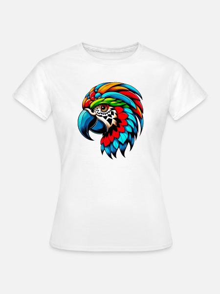 Harlekin Papagei - Frauen T-Shirt - Weiß