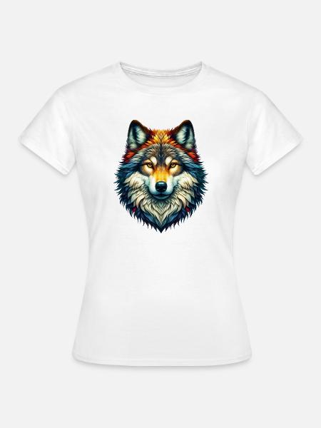 Wolf - Frauen T-Shirt - Weiß