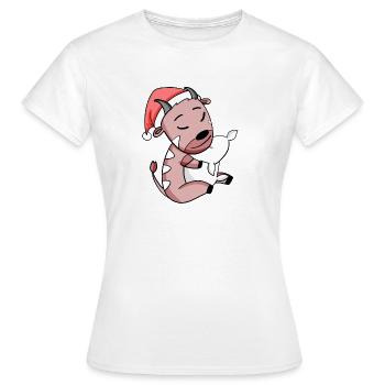 Antilope Niedlich Müde Ausschlafen Weihnachten - Frauen T-Shirt - Weiß - Vorne - AI Model Female 172 dark (172cm)