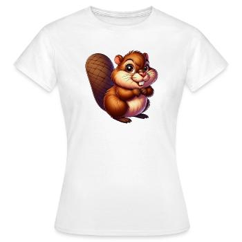 Bieber - Frauen T-Shirt - Weiß - Vorne - AI Model Female 172 dark (172cm)