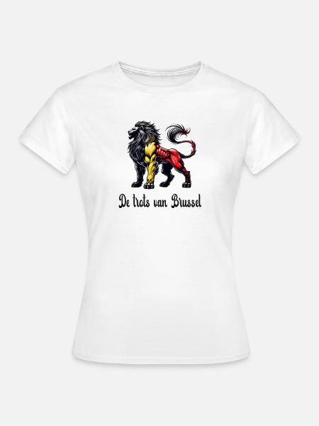 Brüssel Löwen Flaggen Design - Frauen T-Shirt - Weiß