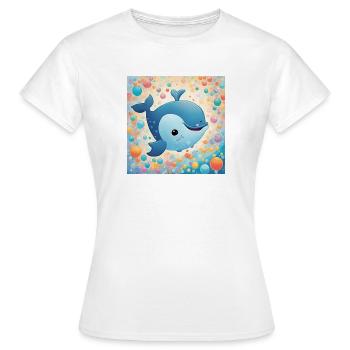 Baby poster, nursery, infant - Women's T-Shirt - white - Front - AI Model Female 172 dark (172cm)