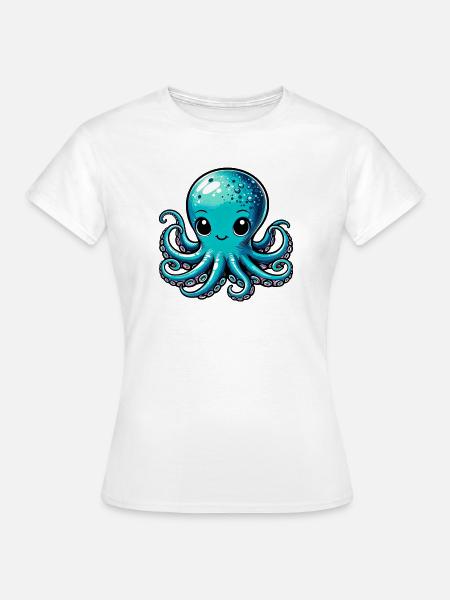 Krake - Frauen T-Shirt - Weiß