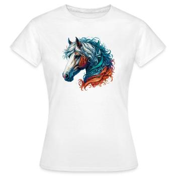 Cheval - T-shirt Femme - blanc - Devant - AI Model Female 172 dark (172cm)